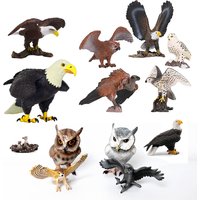 Figurines d'oiseaux de proie en plastique réalistes, aigle chauve, faucon, faucon, hibou, vautour, modèles d'animaux, ensemble éducatif