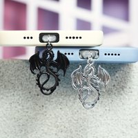 Flying Dragon Pendant Keychain Phone Dust Cover, Decorative Accessory, Phone Decoration, Perfect Gift for Someone, Daily Care Gadgets for Phones, Computers, Headphones, Etc