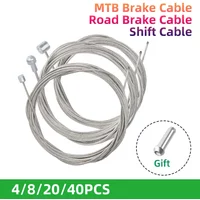 4/8/20pcs 2M MTB Bicycle Brake Line Bicycle Speed Line Fixed Gear Shifter Gear Brake Cable Set Core Inner Wire for MTB Road Bike