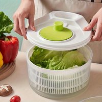 Multi-Functional Manual Salad Spinner - Household Vegetable Washer & Dryer, Quick Fruit Drainer Basket for Kitchen Use