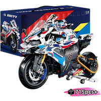 2026 MOC 1:8 Motorcycle Building Blocks Set Super Motorbike Model Kit Technical Racing Kids Assemble Toys Gifts For Kids 715pcs