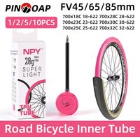 PINMOAP 1/2/5/10PCS TPU Ultra Light Road Bicycle Inner Tube 700x18-32c Durable Explosion-Proof High Heat Resistance Inner Tube