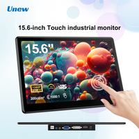 15.6 inch Touch Monitor 1080P FHD | Multi-Input VGA/USB/AV/HDMI Second Display Touchscreen 1920x1080 VESA 75*75mm For CCTV DIY