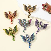 New electroplated galvanized alloy dragon shaped brooch universal accessory