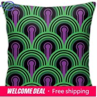 Overlook Hotel Carpet From The Shining Purple Green Throw Pillow Cover Cozy Square Pillowcase Home Decorative for Bed Couch Sofa