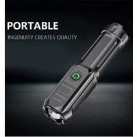 Multi Functional LED Flashlight 18650 Battery USB Rechargeable Light Telescopic Zoom Torch Lamp Outdoor Camping Fishing Lantern