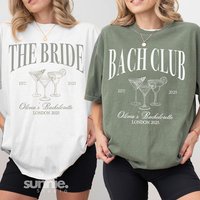 The Bach Club Hen Do T Shirt Hen Party Cocktail Shirt Bachelorette Funny Comfort Shirts Cotton Y2K Top Daily Trendy Streetwear
