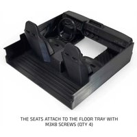 3D Printed Parts Interior Cab & Seats for Axial SCX10 III 1987 Toyota SR5 1/10 RC Crawler –, Non-Destructive Installation