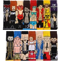Personalized Cartoon Character Printing WWE Men's Socks Sports Competitive Wrestlers Sports Tube Socks High Quality Cotton Socks