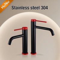 Bathroom Faucets Stainless Steel 304 Brushed Black Basin Mixer Sink Faucet Gourmet Washbasin Tapware Hot Cold Water Tap Gold
