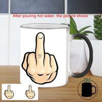 Funny Middle Finger Discoloration Mug BSKT-108 Color Change Coffee Mug Anime Sublimation Blanks Kawaii Cup Mugs Coffee Cups Bar