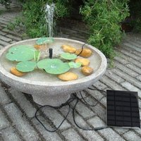 1.2W Solar Water Fountain Pump 200L/h with 6 Nozzles Solar Pond Pump Solar Panel Water Pump for Bird Bath Ponds Garden Fish Tank