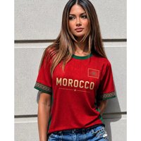 Y2K Retro Sports Style Moroccan-themed Soccer Fans Jersey for Men Women Kids Summer Breathable Stylish Casual Streetwear T-Shirt
