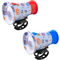 AliExpress cycle zone Kid's Scooter Cartoon Front Light with Horn Bicycle Colorful Warning Headlight Loud Alarm for Children Night Riding Safety