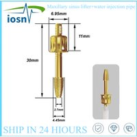 Dental Maxillary Sinus Lift Membrane Water Rising Hydraulic Lifter Aqua Tip Water Pipe Leak-Proof Seal Crestal Guide Drill 1Set
