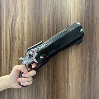 Game OW Black Death Revolvers Weapon Gun 1:1 Cosplay Safety PU Gift Outdoor Toy Rubber Soldier 76 D. va Tracer No Shooting