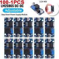 100-1pcs LM2596S DC-DC Step-Down Power Supply Module 3A Adjustable Step-Down Module LM2596 Voltage Regulator 3.2V-46V