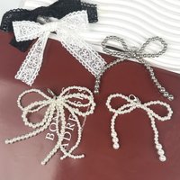 1Pairs Bowknot Shoe Decoration Shoe Lace Clips with Stylish Beaded Sneakers,Detachable Resin Pearls Flower Shoe Clips Decorative