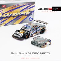 Kaido House + MINIGT Nissan Silvia S13-R KAIDO DRIFT V1 KHMG235-CH Alloy Toys Motor Vehicle Diecast Metal Model