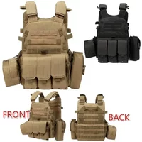 15 Military Tactical Vest Body Armor Combat Army CS Gear Hunting Plate Carrier Airsoft Accessories Wargame Pouch Molle Vest
