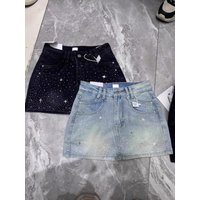 2025 Spring New Design Hot Diamond High Waist Thin A Word Short Skirt Denim Skirt Women Skirts for Women Harajuku