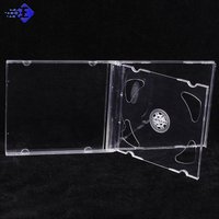 Household Standard Single Disc Storage Box DVD Case CD Case Empty Clear Plastic CD Jewel Case Disc CD Box 14.2cm*12.4cm*1.0cm
