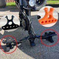 2pcs Bicycle Repair Stand Handlebar Holder Durable Plastic Structure With Stable Grip Upside Down Parking, Outdoor Maintain Tool