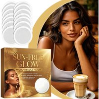 1-10pcs Microneedle Self Tanner Patch Professional Sun-Free Tanning Sticker Precision Delivery DHA Body Bronzing Glow Pad