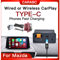 Wired or Wireless carplay Android auto type-c Adapter For Retrofit Mazda 2 3 6 CX3 CX5 CX8 CX9 MX5 USB HUB unit TK78669U0C Kit