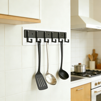 Universal aluminum alloy wall hook matte smooth edge design safe to hang cloth clothes for multi area household daily use