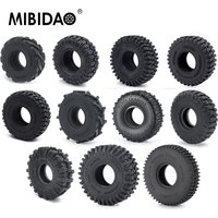 MIBIDAO 4Pcs 1.0inch All Terrain Mud Rubber Wheel Tires for TRX-4M 1/18 Axial SCX24 1/24 RC Crawler Car Upgrade Parts