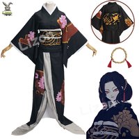 Anime Demon Slayer Kimetsu No Yaiba Cosplay Costumes Kibutsuji Muzan Cosplay Costume Wig Kimono Set Anime Halloween Costume