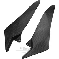 Motorcycle Tank Side Cover Cowl Panel Fairing ABS Black Plastic Fit For Yamaha YZF R1 YZF-R1 2009 2010 2011 2012 2013 2014