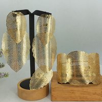 Newest Brazilian Type Jewelry Unique Big Earrings and Ring Bangle for Women FHK16974