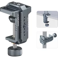 Photography C Clamp Aluminum Table C-Clamp with 1/4" NATO Desktop Camera Mount for Magic Arm/Video/DSLR Camera/Light Stand