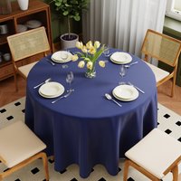 Pure Color Round Tablecloths Decorative Wedding Banquet Kitchen Home Dining Party Table Cover Tea Cloth Diameter 127~304cm