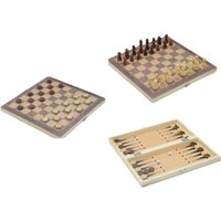 Board Games Accessories Portable Chess Checkers Backgammon Set Folding Wood Board for Outdoor Indoor Play