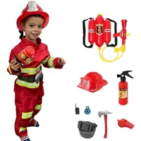 Fireman Costumes Children Professional Hero Tools Clothing Halloween Cospaly Firefighting Suits Children Toys Gifts