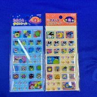 Kawaii Tamagotchi Square Epoxy 3D Puffy Stickers Cute Pet Character Bubble Decals for Scrapbooking Journal Kids DIY Craft Gifts