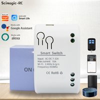 1CH WIFI Tuya Smart Relay Broad 12V 24V 110V 220V Dry Contact NO/NC/COM Module Remote Switch for Light/Motor,Alexa Work