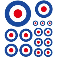 AliExpress NONE For RAF Roundel Stickers Mod The Who Lambretta Vespa Scooter Bike Decals