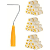 10pcs Wall Painting Tool Paint Roller Brush Kit Small Roller Bracket For Professional-Looking Walls Hotel Restaurant Commercial
