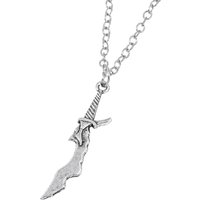 Creative Cool Anime Short Knife Model Pendant Necklace Personalized Men's Cosplay Fan Clothing Jewelry Accessories Gift