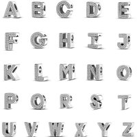 925 Sterling Silver Pendant Letter Beads Compatible with Original Bracelet Necklace for Men Women DIY Jewelry Gift