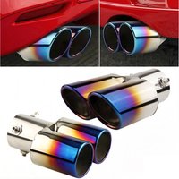 Car Auto Muffler Exhaust Tip Universal Stainless Steel Exhaust Car Muffler Tail Throat Modification Accessories