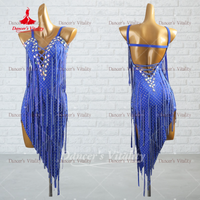 New Latin Dance Fringe Dress Adult and Child Customized ChaCha Samba Rumba Competition Performance Costumes Dancer's Vitality