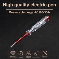 1/2Pcs Portable LED Voltage 100-500V Test Pen Tester Flat Screwdriver Socket Detector Screw Driver Repair Electrician Tools