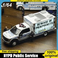 596 1:64 Scale Nypd Crime Stoppers Public Service Truck Diecast Replica With Beware Of Pickpockets Livery Collectible Toys Gifts