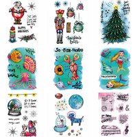Christmas Clear Stamps Mermaid/ Walk-About Out Of This World Silicone Transparent Stamps for Card Making Photo Album Decoration