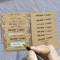 30 set of yellow scratch cards and stickers - surprise birthday gift cards, anniversaries, creative DIY gifts, party games gifts